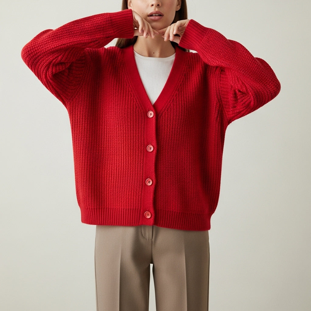 Women’s Long Sleeve Knitted Cardigan