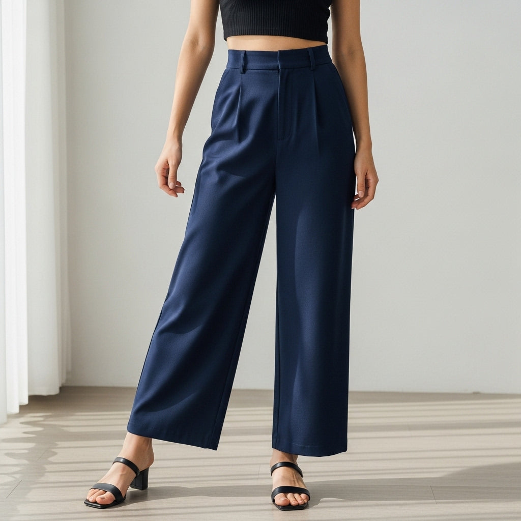 Women’s modern pants with high waist | Wide leg