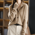 Soft Cashmere Blend Knitted Cardigan