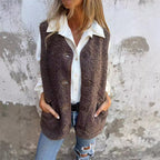 Quilted Sleeveless Autumn Button Vest