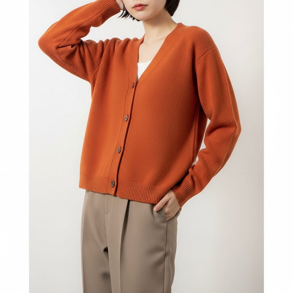 Women’s Long Sleeve V-Neck Cardigan