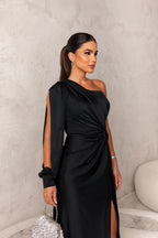 Women’s Sleeveless Maxi Dress – High Side Split – Floor-Length Evening Gown