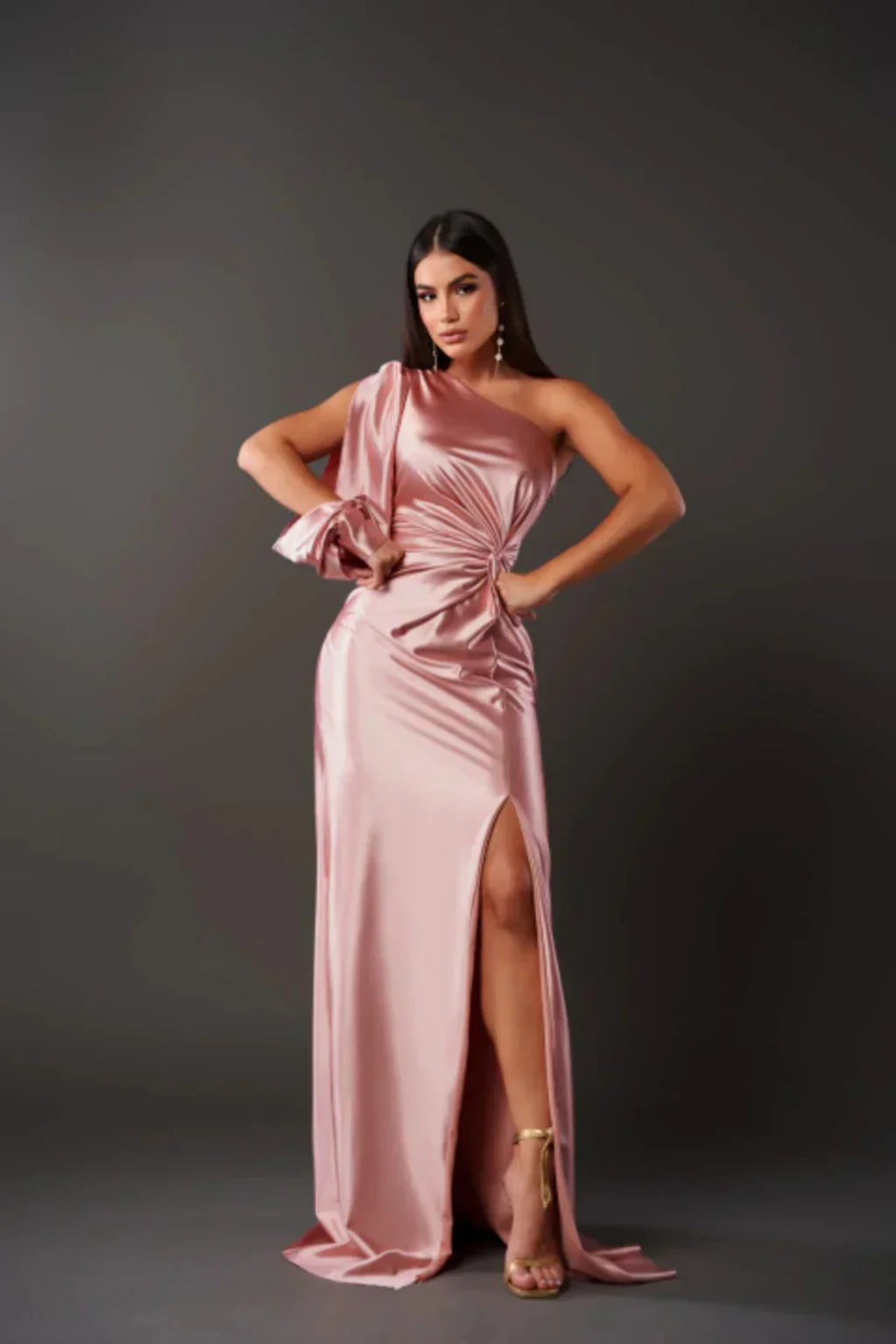 Women’s Sleeveless Maxi Dress – High Side Split – Floor-Length Evening Gown