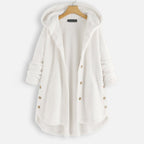 Mid-Length Hooded Reversible Fleece Jacket