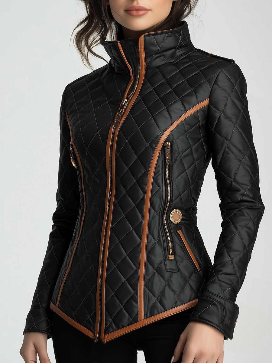 Diamond Quilted Padded Warm Jacket