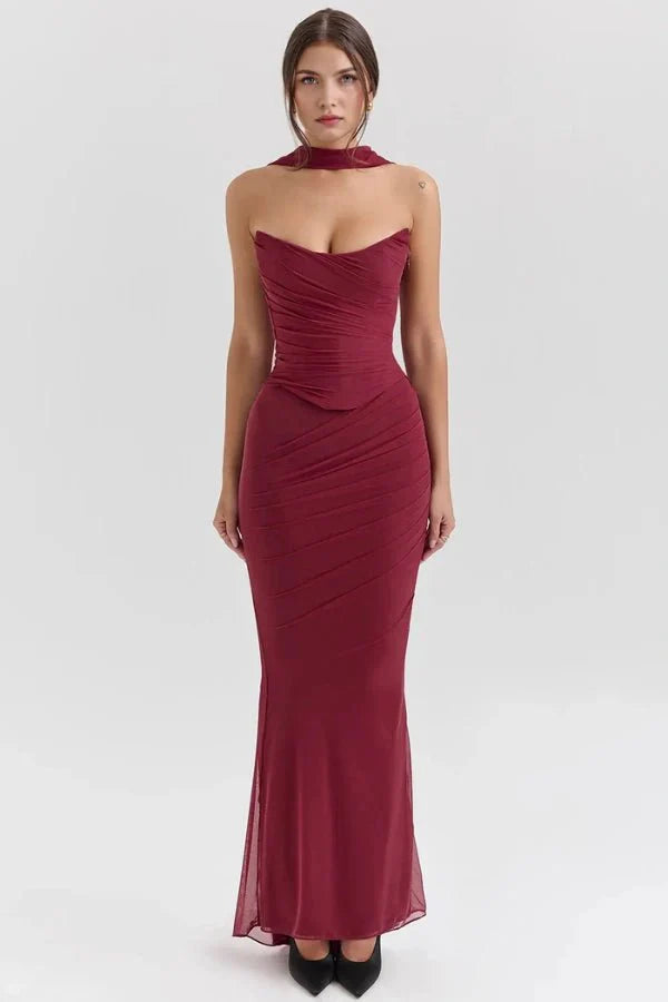 Elegant Corset Maxi Dress