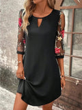 Floral Dress for Women – Mini Dress with Floral Sleeves for Summer