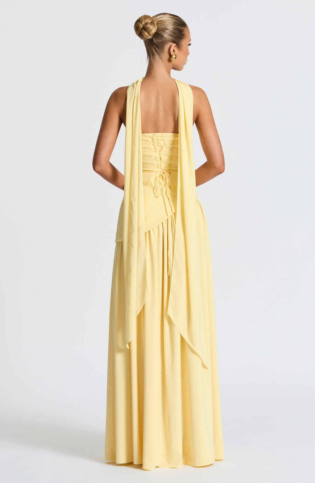 Women’s Strapless Maxi Dress with Asymmetric Waist and High Slit
