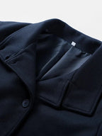 Short High-Collar Button Winter Coat