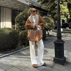 Brown Sherpa Lined Winter Coat