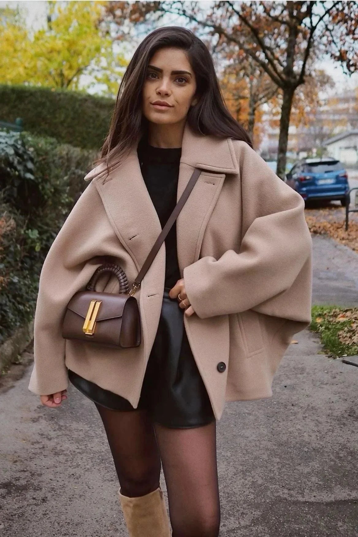 Loose Large Lapel Button Coat