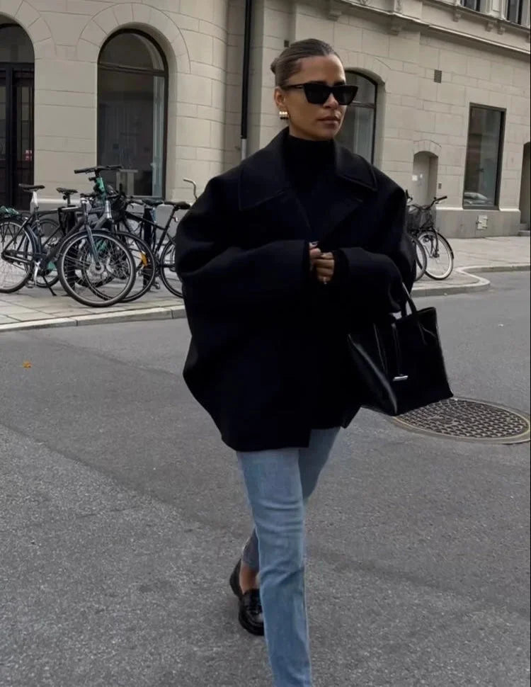Loose Large Lapel Button Coat