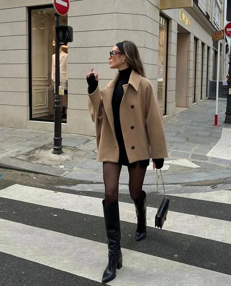 Loose Large Lapel Button Coat