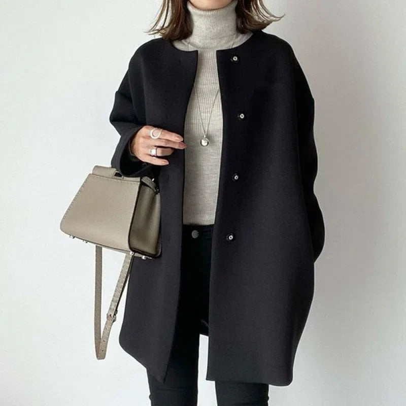 Chic Modern Button Up Coat