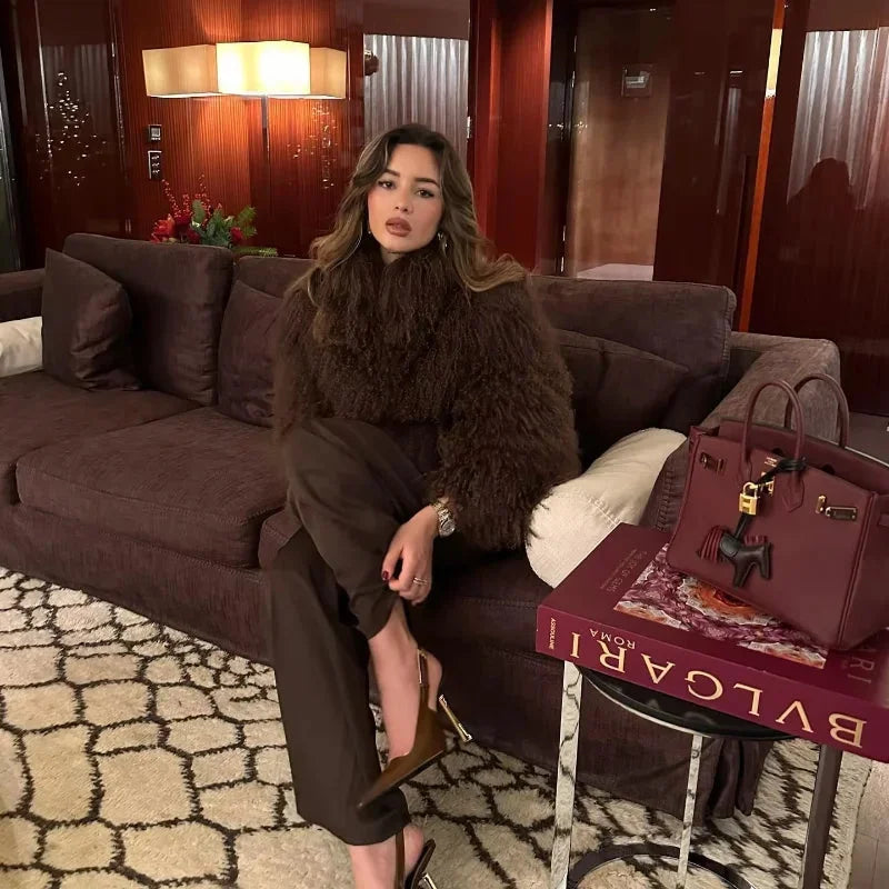 Chic Soft Plush Textured Coat