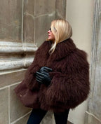 Chic Soft Plush Textured Coat