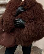 Chic Soft Plush Textured Coat