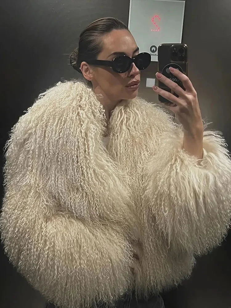 Chic Soft Plush Textured Coat