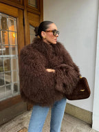 Chic Soft Plush Textured Coat