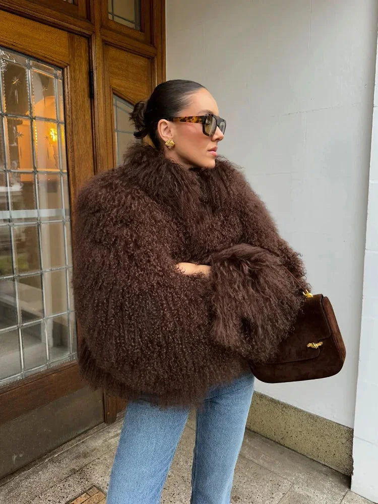 Chic Soft Plush Textured Coat