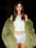 Trendy Plush Faux Fur Coat