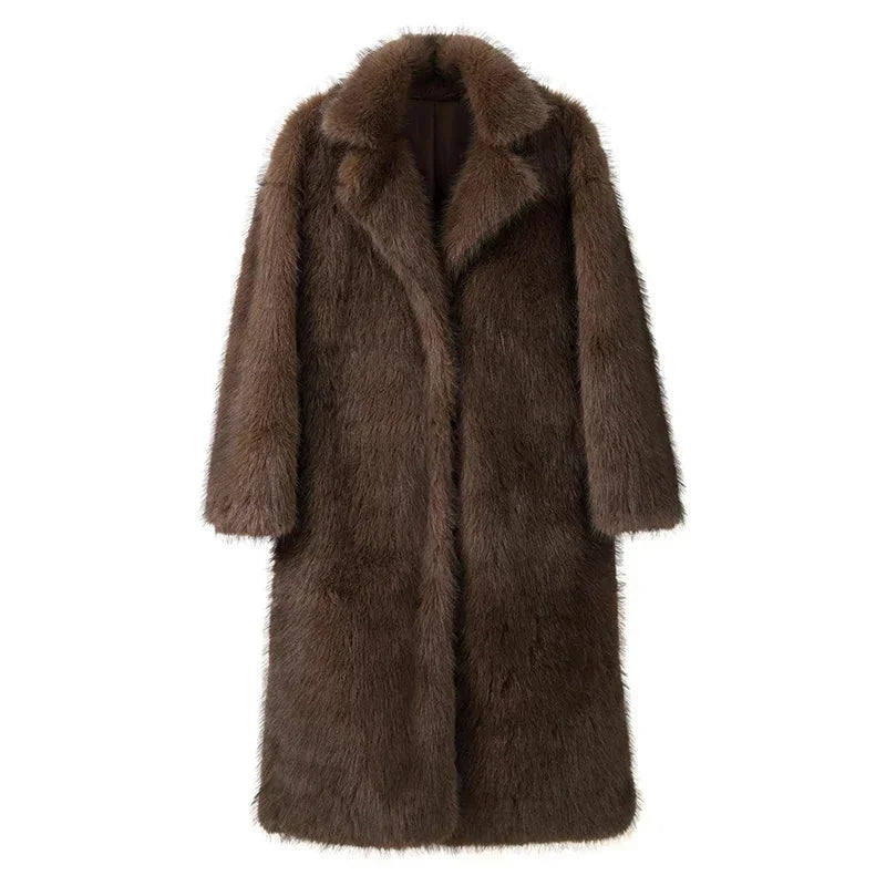 Long Faux Fur Winter Coat