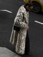 Elegant Long Leopard Print Coat