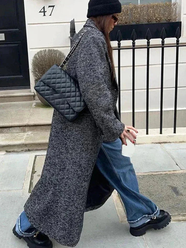 Long Grey Trend Winter Coat