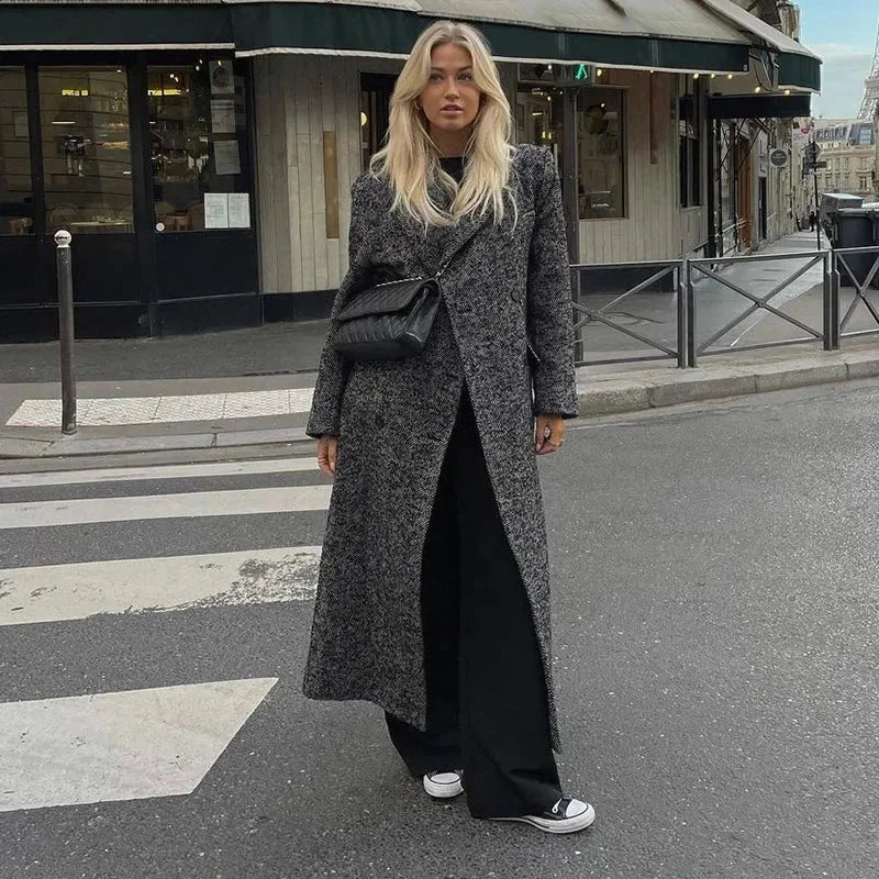Long Grey Trend Winter Coat