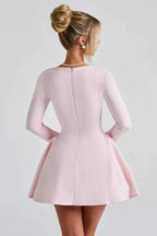 Long Sleeve Sweetheart Mini Dress