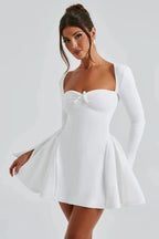 Long Sleeve Sweetheart Mini Dress