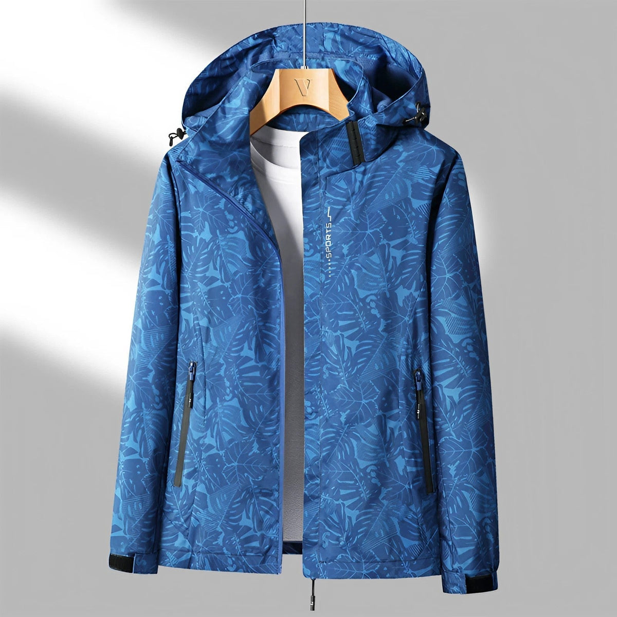 Patterned Lightweight Functional Rain Jacket