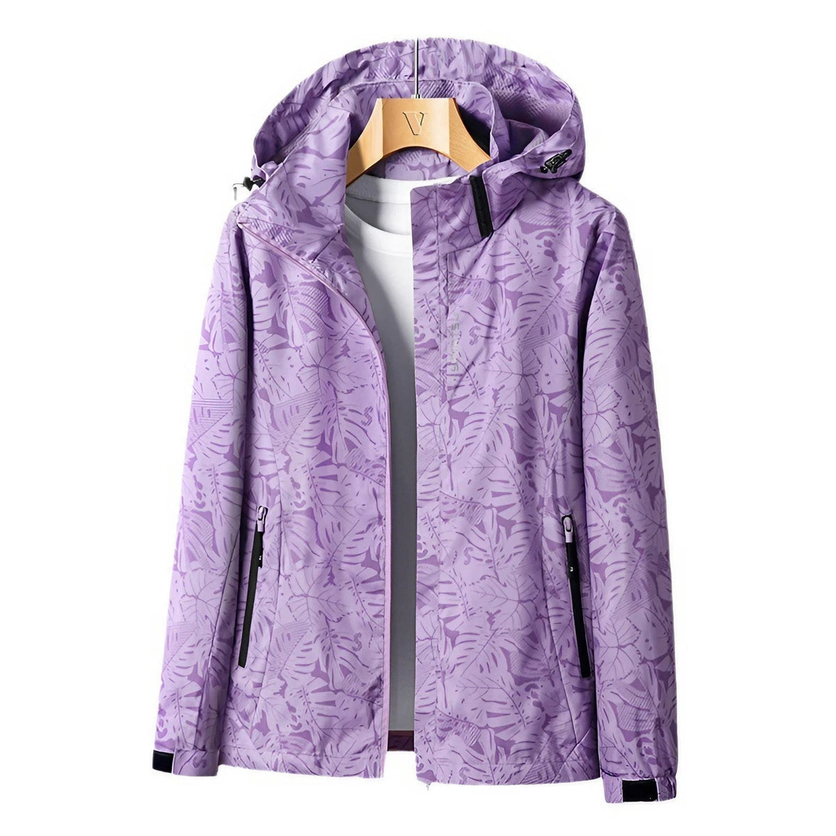 Patterned Lightweight Functional Rain Jacket