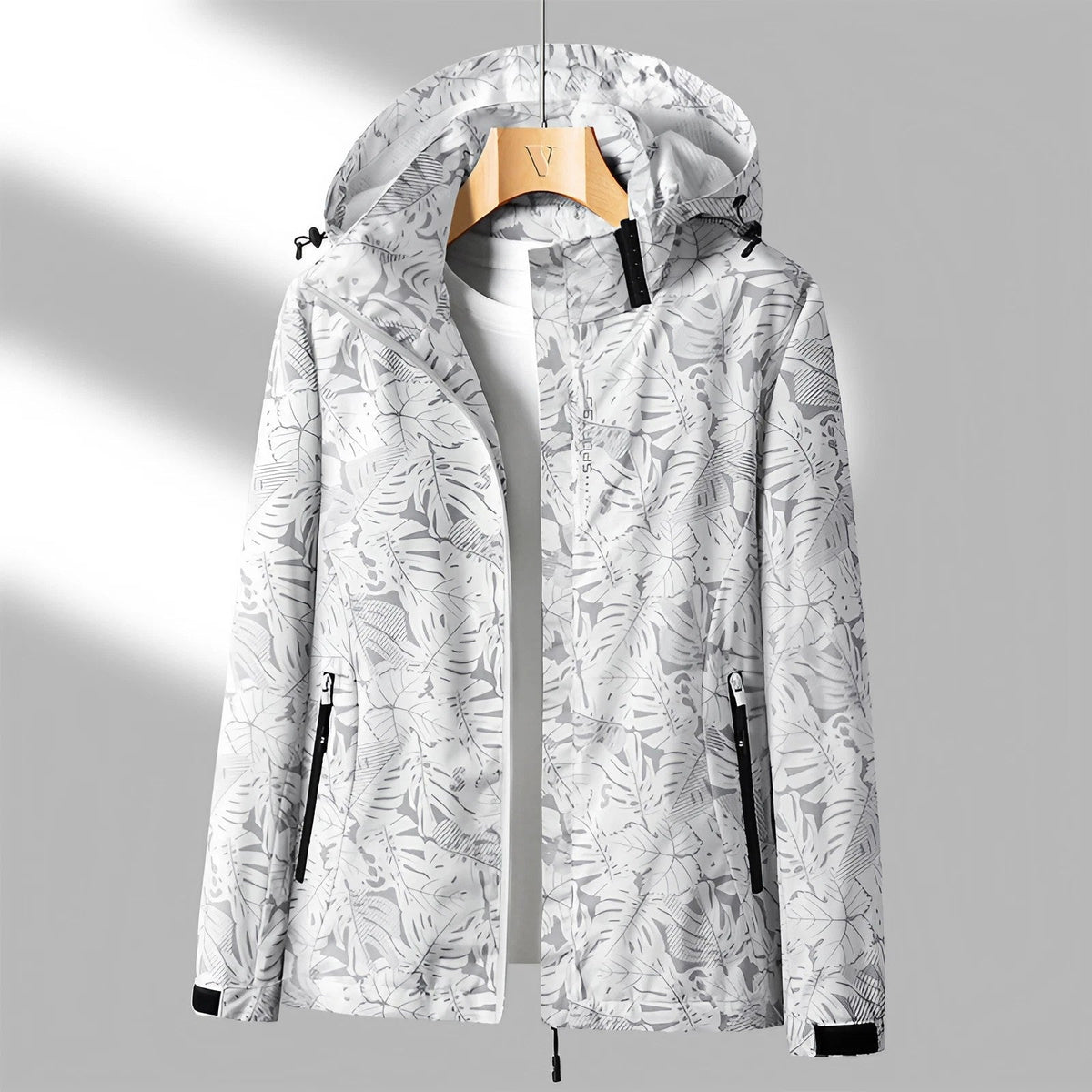 Patterned Lightweight Functional Rain Jacket