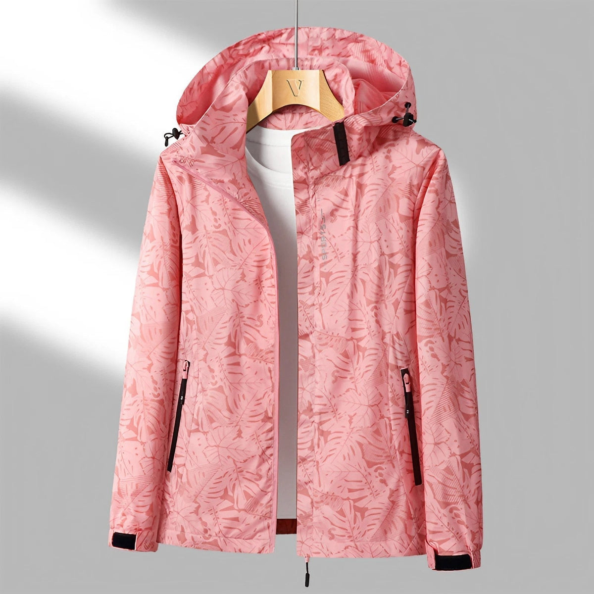 Patterned Lightweight Functional Rain Jacket