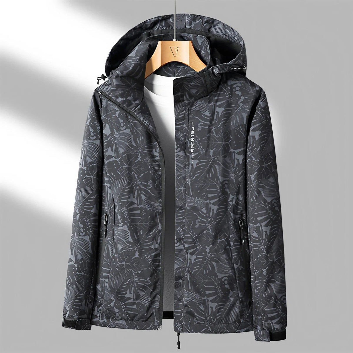 Patterned Lightweight Functional Rain Jacket