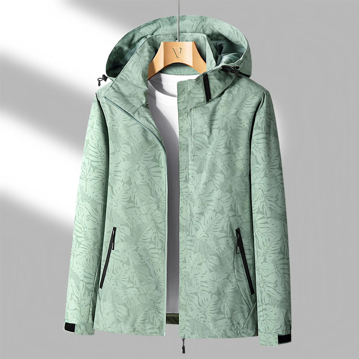 Patterned Lightweight Functional Rain Jacket