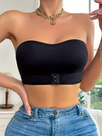 Ladies' Sporty Bandeau Bra – Seamless, Non-Slip, Suitable for Sport and Casual Use