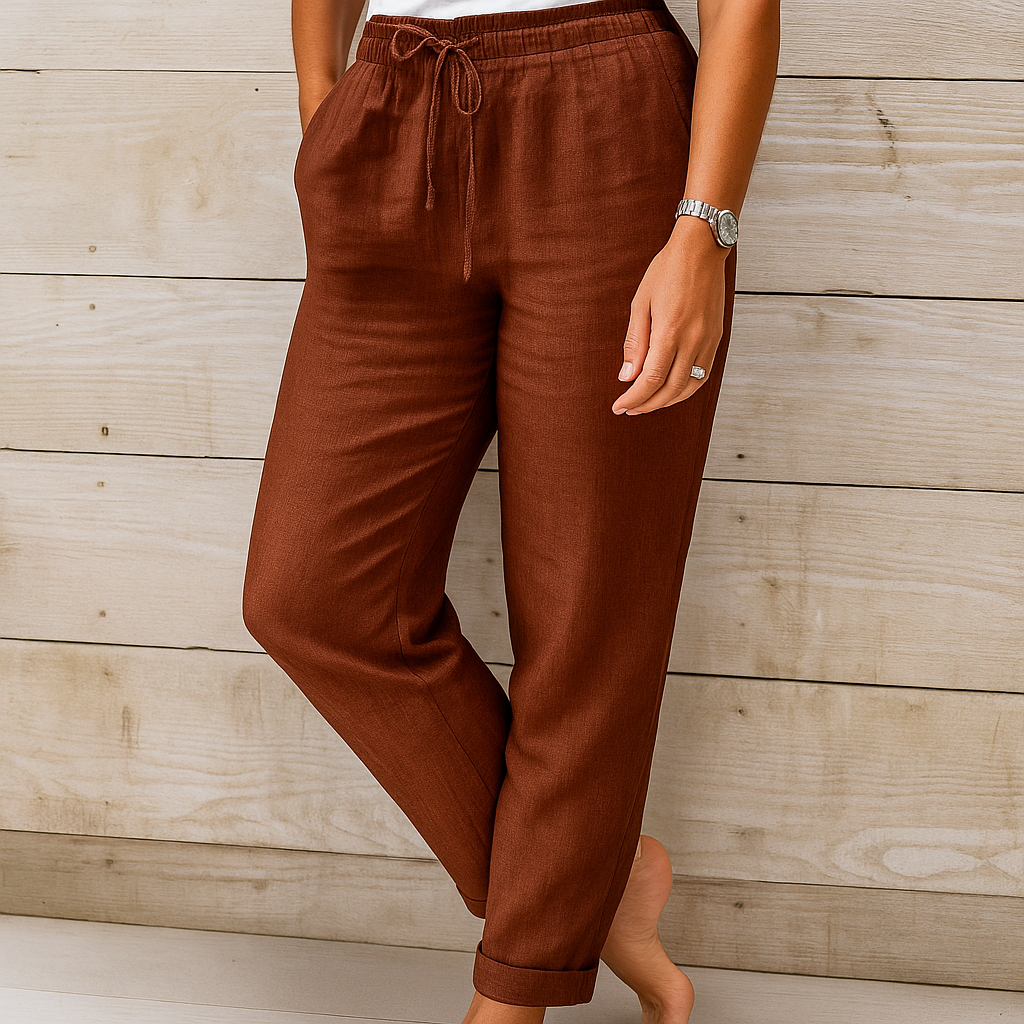 Stylish Cotton Linen Women's Trousers