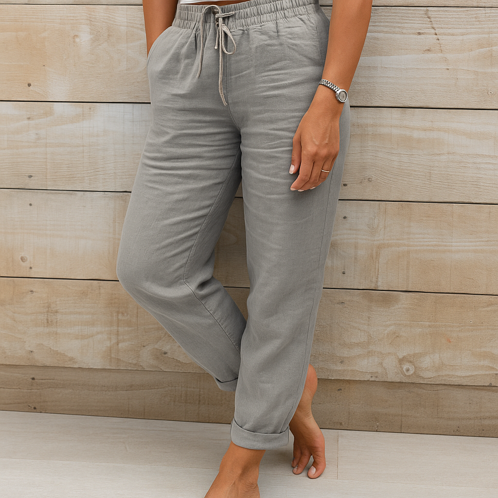 Stylish Cotton Linen Women's Trousers