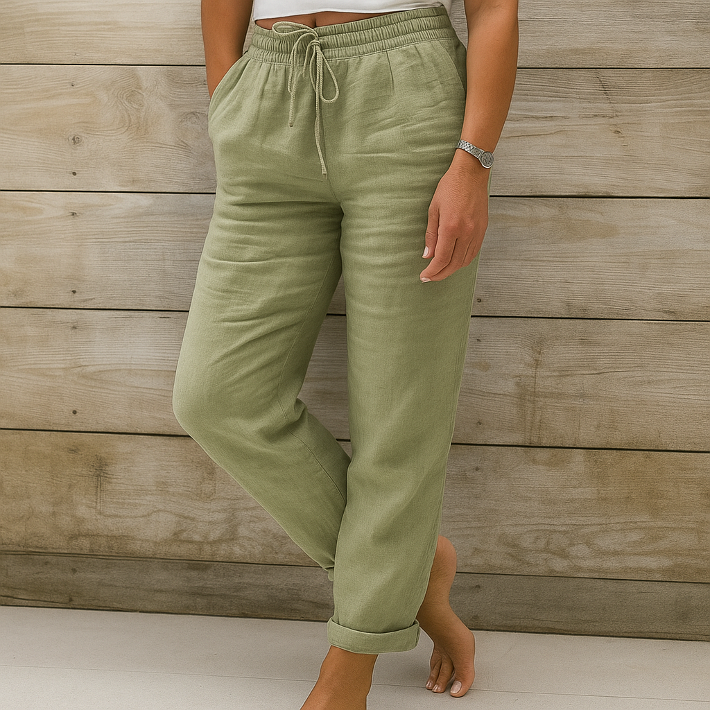 Stylish Cotton Linen Women's Trousers
