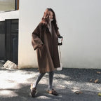 Long Oversized Belted Wool Coat