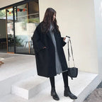 Long Oversized Belted Wool Coat