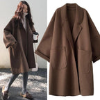 Long Oversized Belted Wool Coat