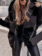 Quilted Knit Cuff Puffer Jacket