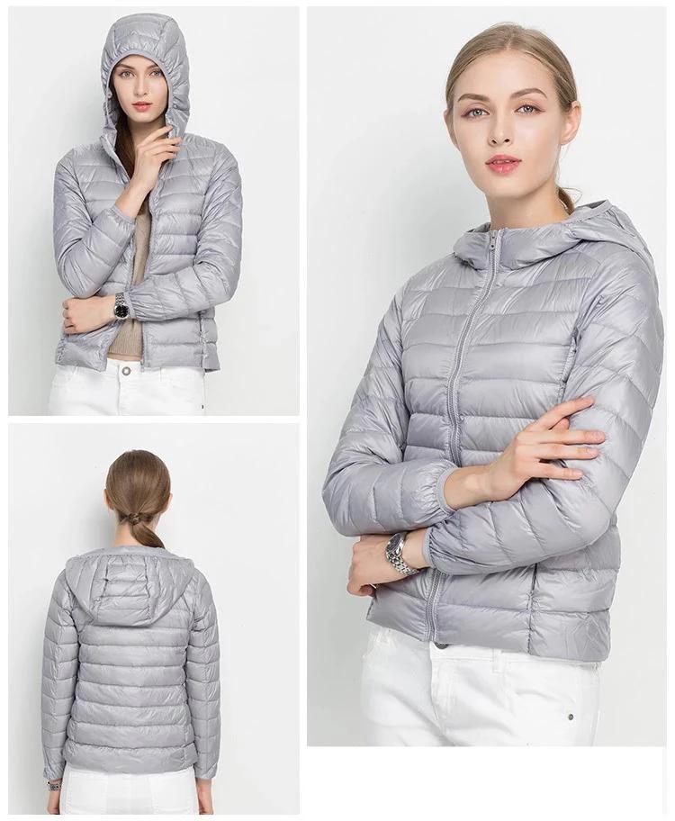 Lightweight Mid-Season Hooded Puffer Jacket