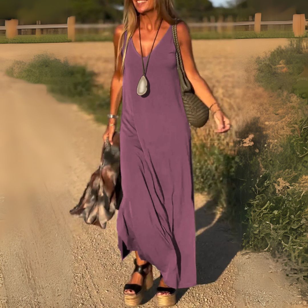 Women's Crochet Beach Dress - Sleeveless Maxi Cover-Up