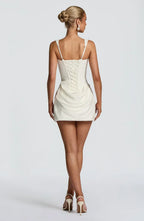 Short Draped Corset Dress for Women