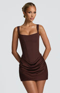 Short Draped Corset Dress for Women