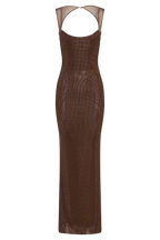 Brown Sparkly Long Dress for Women